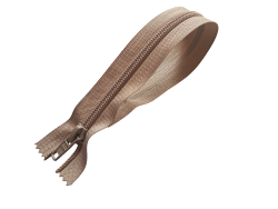 Fermeture à glissière - beige - 25 cm - fermeture éclair - cuir en stock
