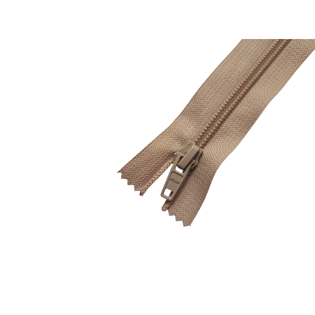 Fermeture à glissière - beige - 25 cm - fermeture éclair - Cuir en stock