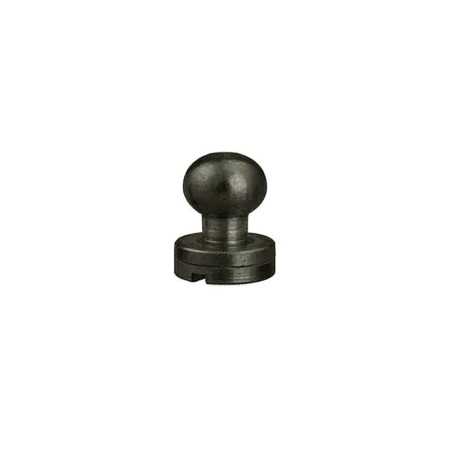 Lot de 5 boutons de col finition NOIR - Large - Cuir en Stock