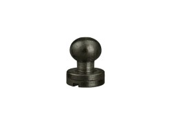 Lot de 5 boutons de col finition NOIR - Large - Cuir en Stock