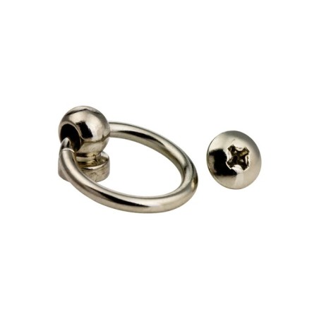 Bouton de col avec anneau - NICKELE - 8mm - Cuirenstock