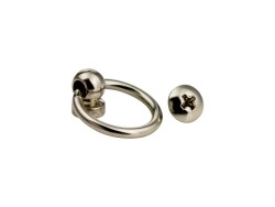 Bouton de col avec anneau - NICKELE - 8mm - Cuirenstock