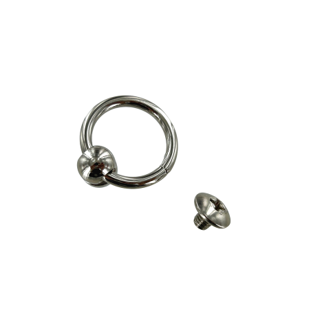 Bouton de col avec anneau - NICKELE - 8mm - Cuirenstock