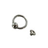 Bouton de col avec anneau - NICKELE - 8mm - Cuirenstock