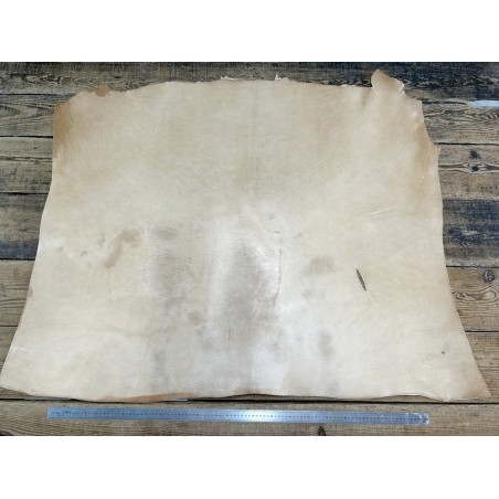 Collet de vache tannage végétal - Naturel - 2ᵉ choix - B - Cuir en Stock