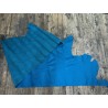 demi peau - vache - bleu paon - maroquinerie - cuir en stock