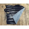 Demi peau de cuir de vachette grain façon serpent - bleu - maroquinerie - Cuirenstock