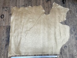 Bande de cuir de veau - grecque - or blanc - maroquinerie - cuirenstock