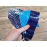 Lot de 3 morceaux de cuir de crocodile véritable - Bleu