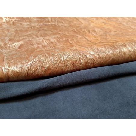 Lot de 2 peaux de cuir d'agneau et de chèvre  - Bonnes affaires