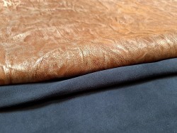 Lot de 2 peaux de cuir d'agneau et de chèvre  - Bonnes affaires