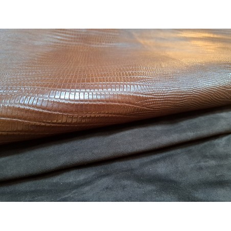 Lot de 2 peaux de Cuir de chèvre et d'agneau - Cuir en Stock