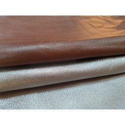 2 peaux de cuir de chèvre et d'agneau - Bonne affaire - Cuir en Stock