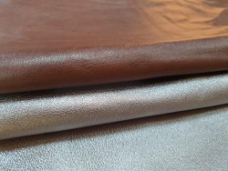 2 peaux de cuir de chèvre et d'agneau - Bonne affaire - Cuir en Stock