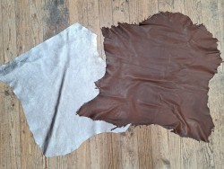 2 peaux de cuir de chèvre et d'agneau - Bonne affaire - Cuir en Stock