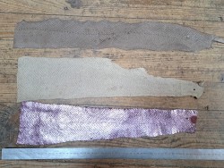 3 peaux uniques - Saumon - H - Cuir en Stock