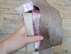 3 peaux uniques - Saumon - H - Cuir en Stock