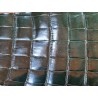 Morceau de cuir crocodile véritable - vert forêt - cuirenstock