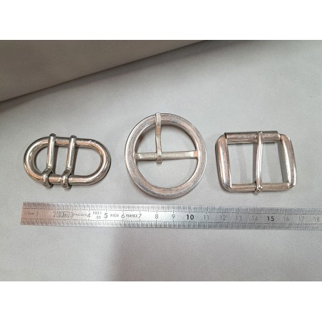 LOT de 3 boucles de ceinture - Nickelé - Bonne affaire