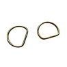 Lot de 2 demi-ronds - 18mm - Doré - Cuir en Stock