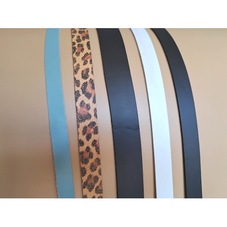 5 bandes de cuir classique ou à effet - 2ème choix