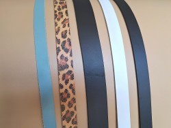 5 bandes de cuir classique ou à effet - 2ème choix