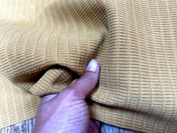 Peau de veau velours grain osier - JAUNE OCRE - cuir en stock