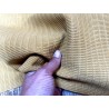 Peau de veau velours grain osier - JAUNE OCRE - cuir en stock
