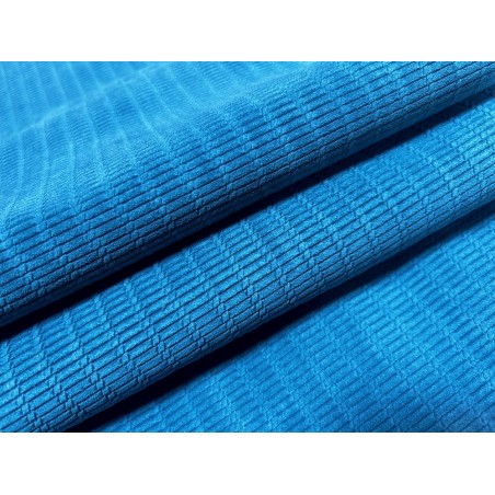 Peau de veau velours grain osier - BLEU ORAGE - cuir en stock
