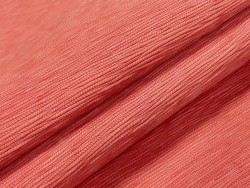 Peau de veau velours grain bambou - ROUGE CORAIL - Cuir en Stock