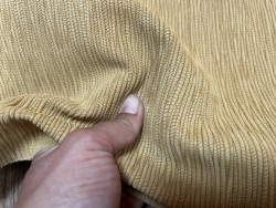 Peau de veau velours grain bambou - JAUNE OCRE - Cuir en Stock