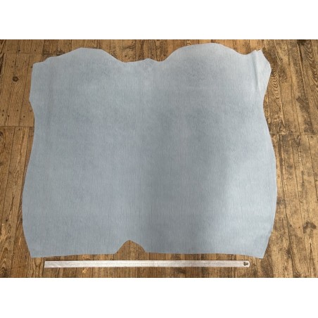 Peau de veau velours grain bambou - BLEU CIEL - Cuir en Stock