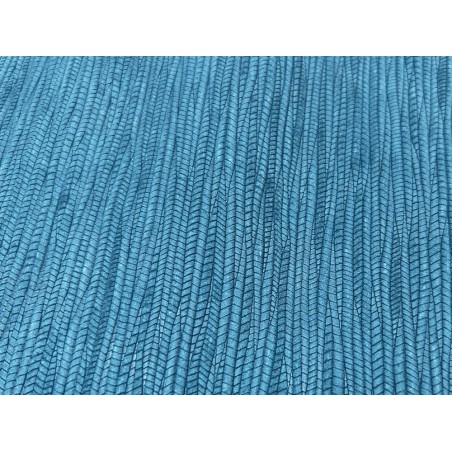 Peau de veau velours grain bambou - BLEU ORAGE - Cuir en Stock