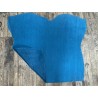 Peau de veau velours grain bambou - BLEU ORAGE - Cuir en Stock