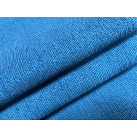 Peau de veau velours grain bambou - BLEU ORAGE - Cuir en Stock