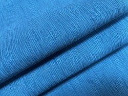 Peau de veau velours grain bambou - BLEU ORAGE - Cuir en Stock
