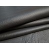 Demi-peau de cuir de taurillon - gros grain - couleur noir - Cuir en Stock