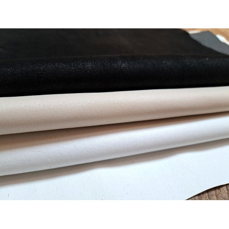Lot de 3 peaux de cuir stretch - Diverses - Cuir en Stock