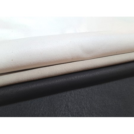 Lot de 3 peaux de cuir stretch - diverses couleurs - Cuir en Stock