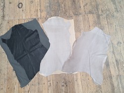 Lot de 3 peaux de cuir stretch - vêtement - divers - Cuir en Stock