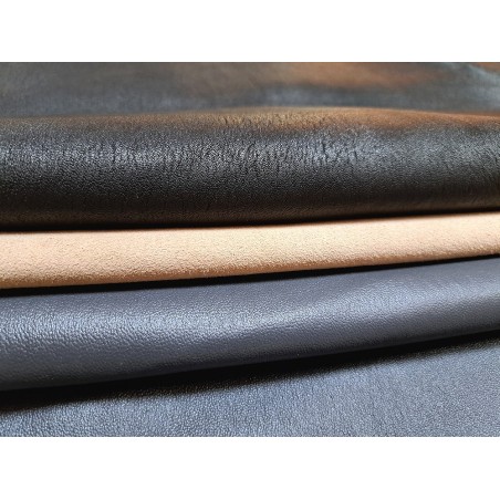 Lot de 3 peaux de cuir stretch - vêtement - divers - cuirenstock