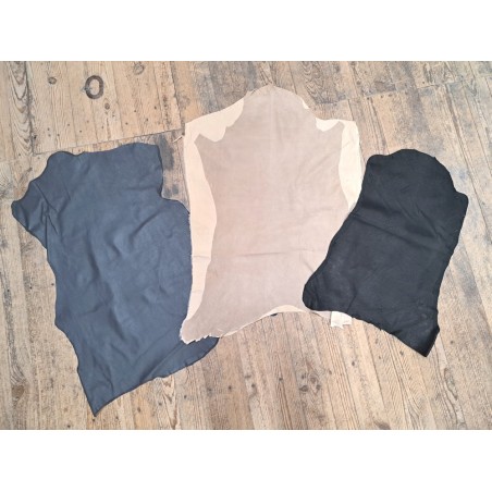 Lot de 3 peaux de cuir stretch - vêtement - divers - cuirenstock