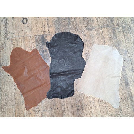Lot de 3 peaux de cuir stretch - vêtement - divers - cuirenstock