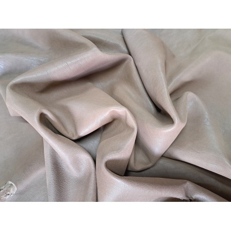 Peau de cuir de mouton ciré - Brun rosé - Vêtement - Cuirenstock