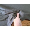 peau de cuir de mouton ciré - kaki - Cuir en stock