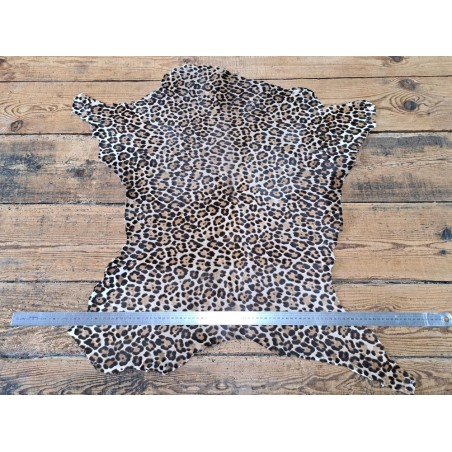 Peau de veau poil façon léopard - Beige/Brun - Cuir en Stock