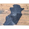 peau de cuir de mouton - crocodile - noir - maroquinerie - Cuir en stock