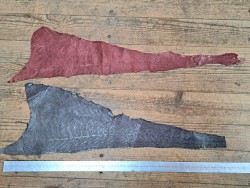 lot cabillaud - gris/irisée acajou - cuir en stock