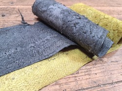 Lot de 2 peaux uniques - Cabillaud - cuir de poisson véritable - Cuir en Stock