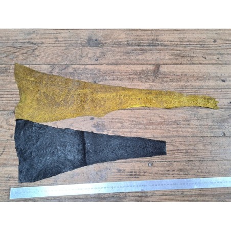 Lot de 2 peaux uniques - Cabillaud - cuir de poisson véritable - Cuir en stock